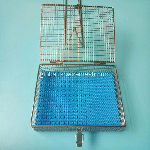 Metal Basket 304 Stainless Steel Wire Basket Series with Lid Manufactory